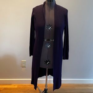Long purple cardigan